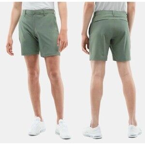 Fabletics The Only Shorts 4-Way Stretch Activewear Smoke Green Size Large